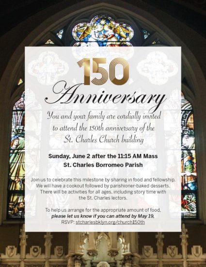 RSVP for Church Building 150th Anniversary – St. Charles Borromeo Church